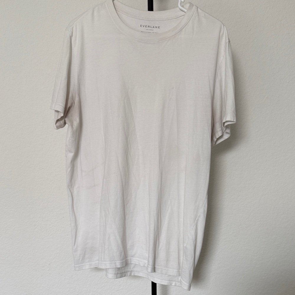 Everlane Men's Off-White Short Sleeve Tee